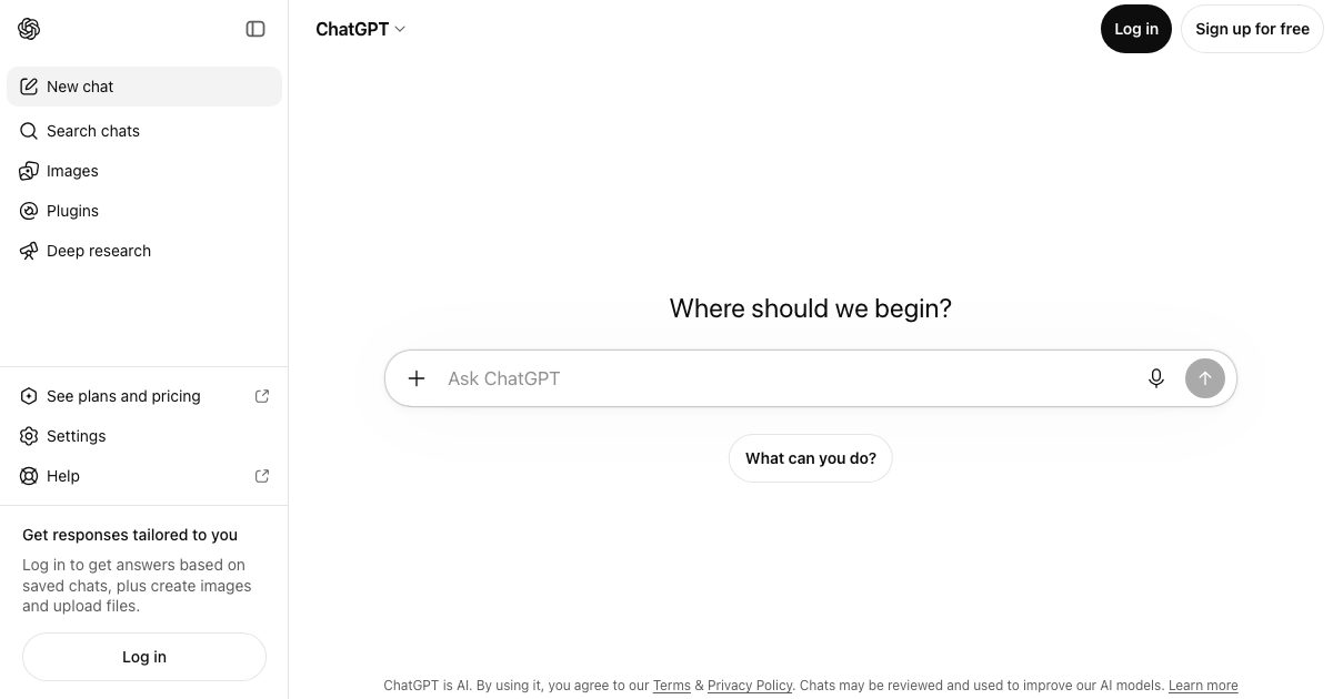 ChatGPT screenshot