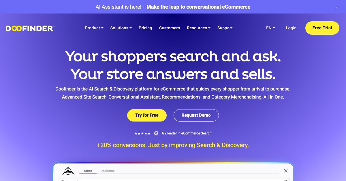 Doofinder screenshot
