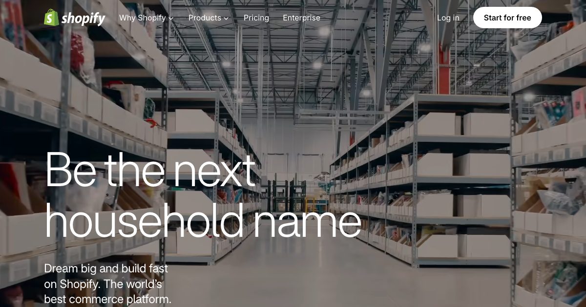 Shopify screenshot