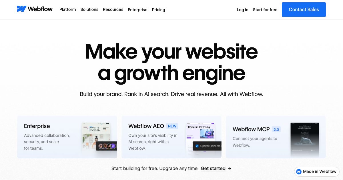 Webflow screenshot