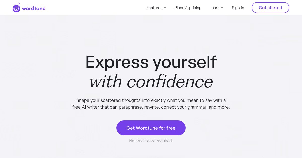 Wordtune screenshot